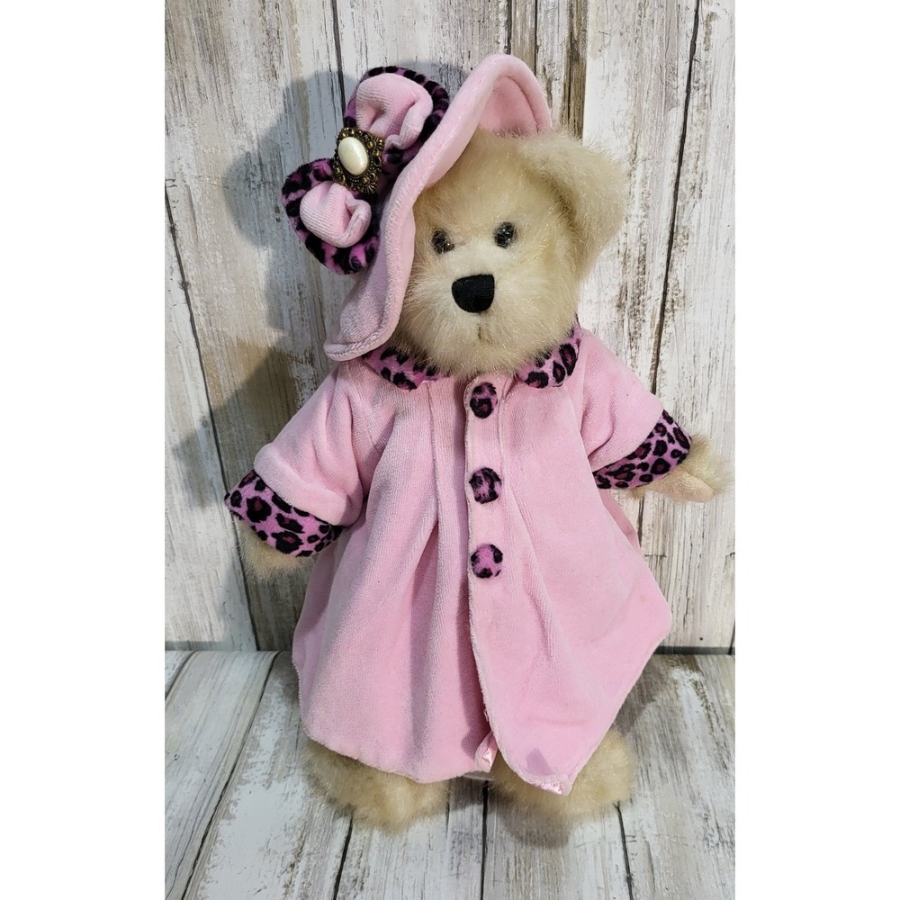 Heritage Collection Bear Channel Pink Dress Trim Coat and Matching Hat GANZ - Picture 4 of 11